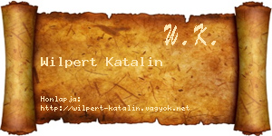 Wilpert Katalin névjegykártya